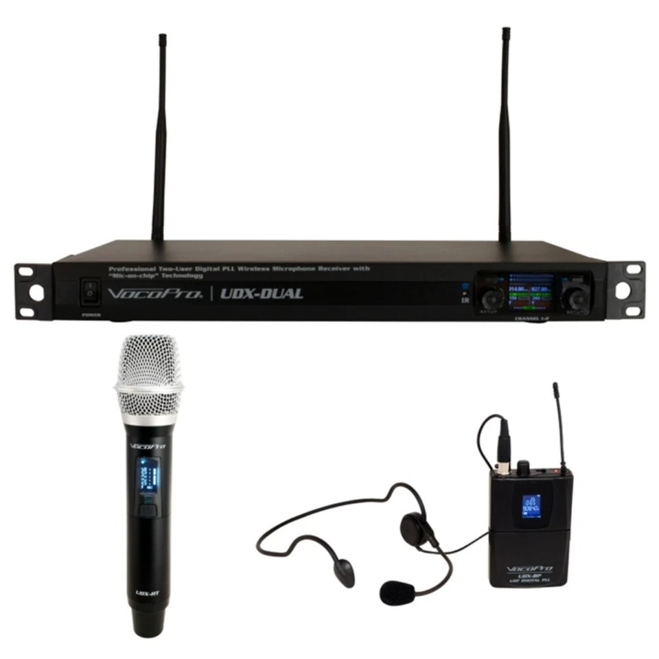 (NEW) VocoPro UDX-Dual-Combo Receiver System ( )