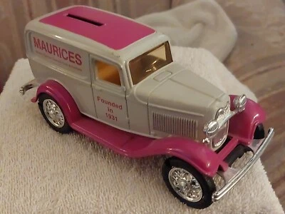 PHENOMINAL 1932 MAURICE'S FORD DELIVERY VAN BANK, 1:32 SCALE  6" LONG BY ERTL - Image 1 of 4