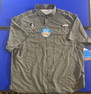 Columbia Omni-Shade 40 SEMINOLE XXL PFG GREY SS SHIRT Button Up NEW FISHING - Picture 1 of 7