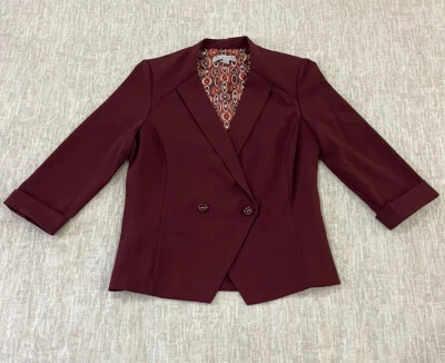 Danny & Nicole бордовый блейзер костюм/куртка верхний размер 8 - Изображение 1 из 4