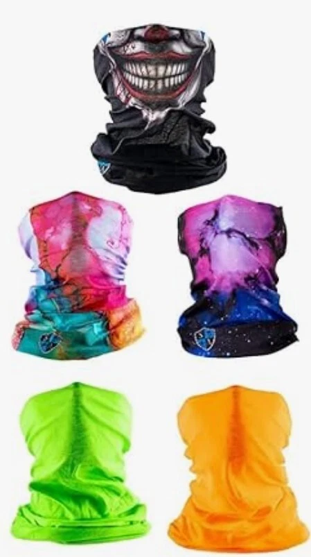 5 pack UV Face Shield Multipurpose Protector Neck Gaiter Elastic Face Mask - Image 1 of 1