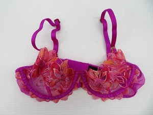 Sujetador floral Honey Birdette Aurora copa suave púrpura rosa 10C - ¡Envío rápido!! - Imagen 1 de 6