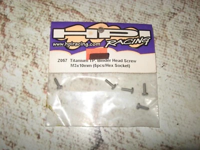 RC HPI M3 x 10 mm TP Binder Head Screws Titanium Gray (5) Z057 - Image 1 of 2