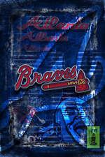 Atlanta Braves Baseball Poster, Braves Print, ATL Braves Free Shipping Us