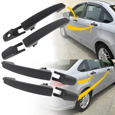 Manija de puerta exterior 4 piezas de repuesto delantera trasera para Ford Focus 2008 2009 2010 2011 Foto 1 de 4