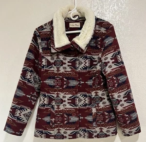 Cedar Rose Western Shacket Women’s Southwestern Aztec Boho Button Up Jacket Sz L - Picture 1 of 13