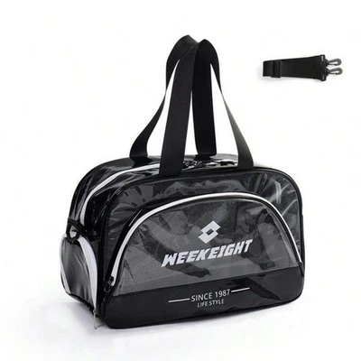 Sporttasche mit Schuhfach Strandtasche Wasserdicht Schwarz für Schwimm Übung - Bild 1 von 4