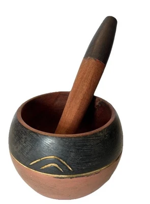 日本复古砂浆和杵被称为 Suribachi & Surikogi 二手状况完好 — 第 1/4 张图片