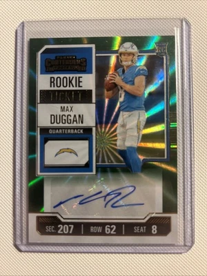 2023 Panini Contenders - Rookie Ticket Green Laser #224 Max Duggan (AU, RC) - Image 1 of 2