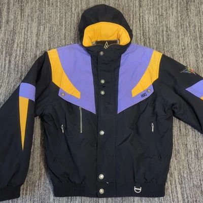 80’s ASICS Colorblock Winter Ski Jacket Vintage Puffer Men's Small - Image 1 of 4