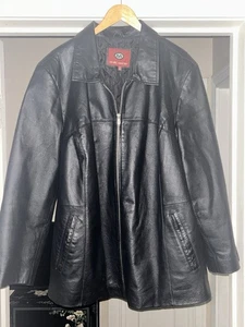 Marc Mattis Full Zip 100% Genuine Leather Jacket Coat Size XXL EUC - Picture 1 of 7