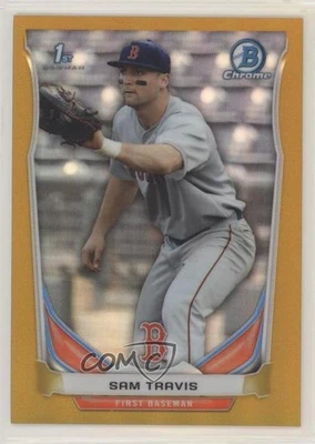 2014 Bowman Draft Chrome Gold Refractor /50 Sam Travis #CDP61 - Image 1 of 2