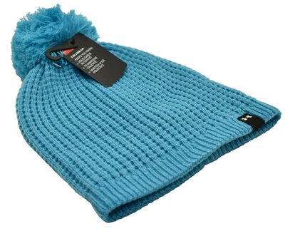 Under Armour 女式 UA 最喜欢的华夫饼 Pom 豆豆帽蓝色全新! 全新带标签 — 第 1/3 张图片