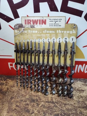 Juego de brocas de madera Irwin Auger 13 piezas soporte 1/4"-1" no incluido  Foto 1 de 4