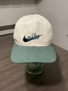 Nike Vintage 90's Embroidered Spell Out Swoosh Snapback Hat Cap Y2k Rare - Picture 1 of 12