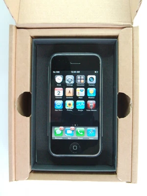 Apple iPhone 2g 8gb 1st Generation A1203 & Black Slim Box  iOS 3.0 - Rare 2007 - Image 1 of 4