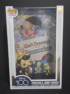 Funko Pop! Movie Poster Disney 100 Pinocchio & Jiminy Cricket #08 - Picture 1 of 5