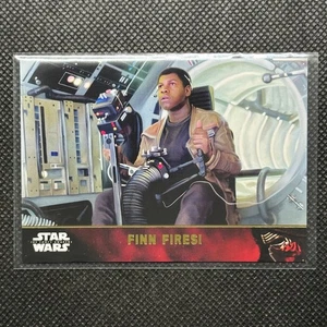 2015 Topps Star Wars The Force Awakens Finn Fires! #92 Gold Parallel /100 - Picture 1 of 6