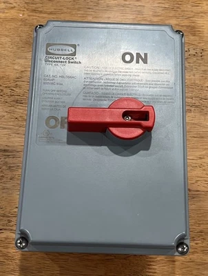 Hubbell HBLDS6AC Circuit-lock Disconnect Switch 600vac 3p 60a -BRAND NEW- NO BOX - Image 1 of 3