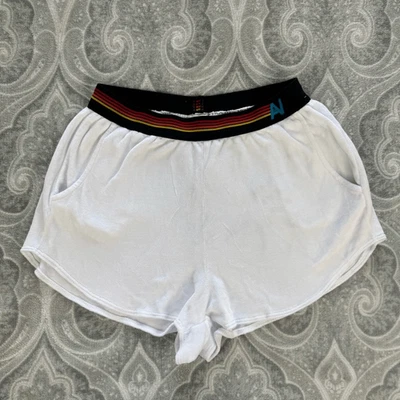 Womens Aviator Nation White Velour Shorts - Image 1 of 3
