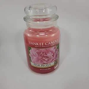 New Yankee Candle Pink Peony 22 oz Large Jar - Picture 1 of 5