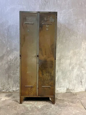 Metall  Spind Kleiderschrank Aktenschrank antik Vintage Industrial alt - Bild 1 von 4