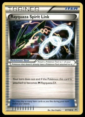XY - Roaring Skies #87/108 Rayquaza Spirit Link - Image 1 of 2