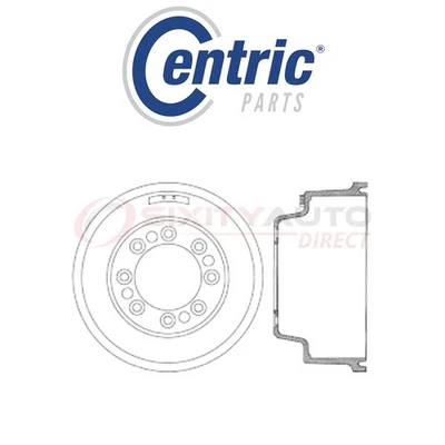 Centric Brake Drum for 1987-1997 Ford F-350 4.9L 5.0L 5.8L 6.9L 7.3L 7.5L L6 yg Foto 1 de 4