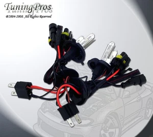 1 Pair 3000K 35W HID Xenon Conversion Light Bulbs Only -H4 High Low Beam 2 Pcs - Picture 1 of 3