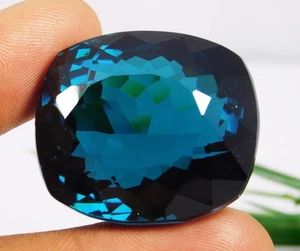 Certified 124.90 Ct Natural Bluish Green Grandidierite Cushion Cut Gemstone HUGE - Picture 1 of 11