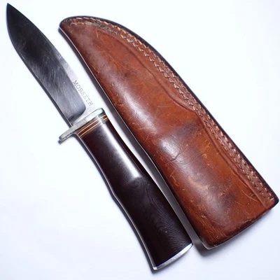 Vintage Morseth Knife With Leather Sheath 7.5” Drop Point Hunter - Image 1 of 4