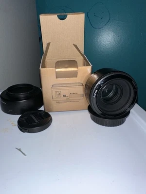 YONGNUO YN50mm F1.8 Auto/Manual Focus Lens For Canon EF Mount EOS Camera - Image 1 of 4