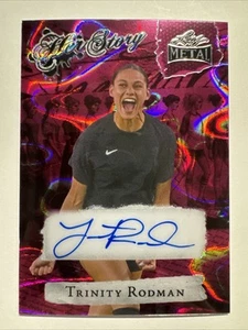 2024 Leaf Metal Women of Sport Her Story Purple Lava 1/1 Trinity Rodman Auto - Picture 1 of 7