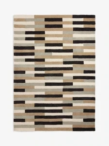 Hand-Tufted Wool Rug 6x9 ft -Handmade Modern Style, Soft Wool, Abstract Rug - Picture 1 of 4