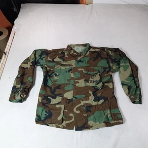Vintage USMC Coat Jacket Mens Medium Regular Woodland Camo Combat Military 80s - Picture 1 of 9