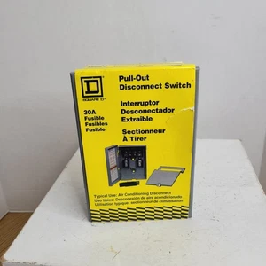 Square D 30A Pull Out Disconnect Switch Interrupter Air Conditioning Rain Proof - Picture 1 of 6