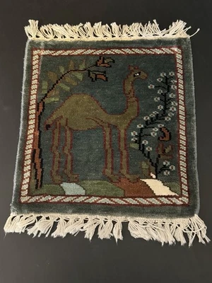 Vintage Persian Middle Eastern Prayer Rug Camel Fringe - Image 1 of 4