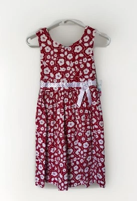 Maxi Vestido Jessica Ann Niñas 12 Rojo Floral Sin Mangas Nuevo con Etiquetas Foto 1 de 4