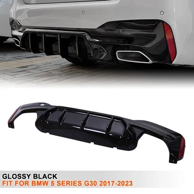 Rear Diffuser Custom Fit for BMW G30 G38 2017-23 5 Series 520i 530i 540i M Sport Foto 1 de 4