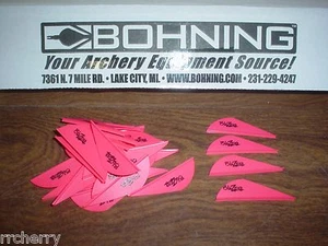 12 Hot Pink Bohning 2" Blazer Vanes Pack! archery arrow fletching neon red fl. - Picture 1 of 1