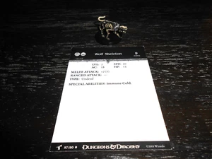 Wolf Skeleton D&D Miniature Harbinger mini Dungeons Dragons Pathfinder - Picture 1 of 2