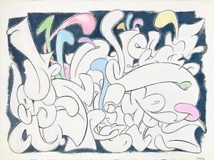 John Dempsey One of a Kind Original Abstract Pop Art Painting "Spring Flowers" - Picture 1 of 2