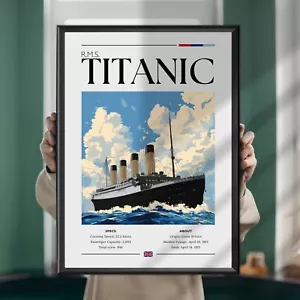 RMS Titanic, Poster, Print, Wall Art, Maritime Art, Famous Ships - Picture 1 of 8