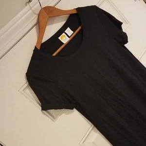 C C California Black Dress Small Short Sleeve Women Stretch T Shirt  N-7 - Picture 1 of 8