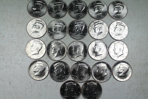 2010 - 2020 P & D Kennedy Half Dollar. Brilliant Uncirculated  Mint Roll Set Cover