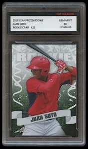 Juan Soto 2018 Leaf Prize 1er grado 10 tarjetas de novato San Diego Padres/Nacionales - Imagen 1 de 1