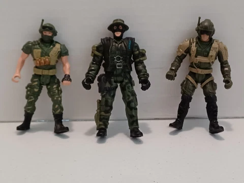 Lot of 3 Chap Mei SOLDIER FORCE IV Combat Military Trooper Action Figure Toy Cover