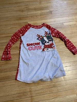 Lindo vestido de noche polar Boston Terrier de nieve para niña Wonder Nation 7-8 Foto 1 de 4