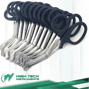 12 EMT Utility Black Scissors 7.25" Paramedic First Aid Universal Shears - Picture 1 of 5