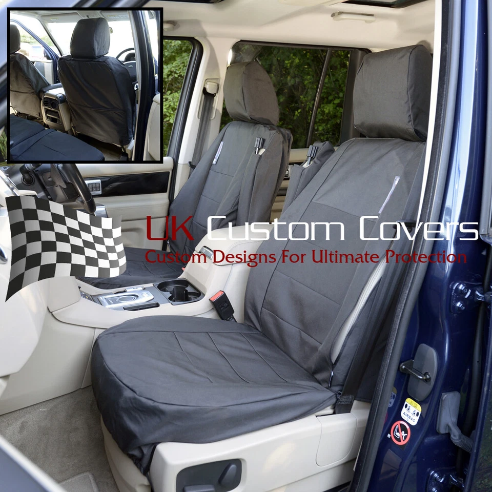 ADEQUADO PARA LAND ROVER DISCOVERY 4 CAPAS DE ASSENTO DIANTEIRO SOB MEDIDA (2009-2016) PRETO 107 - Imagem 1 de 4
